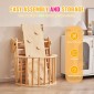 VEVOR Pikler Triangle Set, 5 σε 1 Toddler Climbing Toys Indoor Playground, Montessori Climbing Set με Τρίγωνο, Ράμπα και Αψίδα, Ξύλινο Γυμναστήριο αναρρίχησης μεγάλου μεγέθους για νήπια 1-3 ετών, χρώμα ξύλου