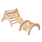 VEVOR Pikler Triangle Set, 5 σε 1 Toddler Climbing Toys Indoor Playground, Montessori Climbing Set με Τρίγωνο, Ράμπα και Αψίδα, Ξύλινο Γυμναστήριο αναρρίχησης μεγάλου μεγέθους για νήπια 1-3 ετών, χρώμα ξύλου