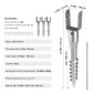 VEVOR No Dig Ground Anchor, 4 Pack 3,94 x 2,76 x 27,56 in/10 x 7 x 70 cm Βίδα DIY σε Post Stake, Περιλαμβάνει 6 Lag Bots & μια ράβδο, βαρέως τύπου ατσάλινη βάση στήριξης, ιδανική για ταχυδρομικές θέσεις και φράχτη