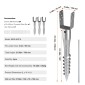 VEVOR No Dig Ground Anchor, 4 Pack 3,94 x 2,76 x 27,56 in/10 x 7 x 70 cm Βίδα DIY σε Post Stake, Περιλαμβάνει 6 Lag Bots & μια ράβδο, βαρέως τύπου ατσάλινη βάση στήριξης, ιδανική για ταχυδρομικές θέσεις και φράχτη