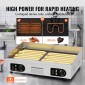 Εμπορική ηλεκτρική σχάρα VEVOR, 725 x 400 mm, 4400W, Ρυθμιζόμενος έλεγχος θερμοκρασίας 50-300°C, Πλήρης επίπεδη επιφάνεια ψησταριάς από ανοξείδωτο ατσάλι με 2 σπάτουλες και 2 βούρτσες, για μπριζόλα και τηγανίτα (ΧΩΡΙΣ ΠΙΣΩ)