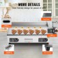 Εμπορική ηλεκτρική σχάρα VEVOR, 725 x 400 mm, 4400W, Ρυθμιζόμενος έλεγχος θερμοκρασίας 50-300°C, Πλήρης επίπεδη επιφάνεια ψησταριάς από ανοξείδωτο ατσάλι με 2 σπάτουλες και 2 βούρτσες, για μπριζόλα και τηγανίτα (ΧΩΡΙΣ ΠΙΣΩ)