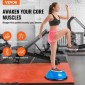VEVOR Half Exercise Ball Trainer, 23 ιντσών Balance Ball Trainer, 660lbs Capacity Stability Ball, Yoga Ball with Resistance Bands & Foot Pump, Strength Fitness Ball for Home Gym, Full Body Workout, Μπλε