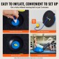 VEVOR Half Exercise Ball Trainer, 23 ιντσών Balance Ball Trainer, 660lbs Capacity Stability Ball, Yoga Ball with Resistance Bands & Foot Pump, Strength Fitness Ball for Home Gym, Full Body Workout, Μπλε
