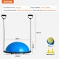 VEVOR Half Exercise Ball Trainer, 23 ιντσών Balance Ball Trainer, 660lbs Capacity Stability Ball, Yoga Ball with Resistance Bands & Foot Pump, Strength Fitness Ball for Home Gym, Full Body Workout, Μπλε