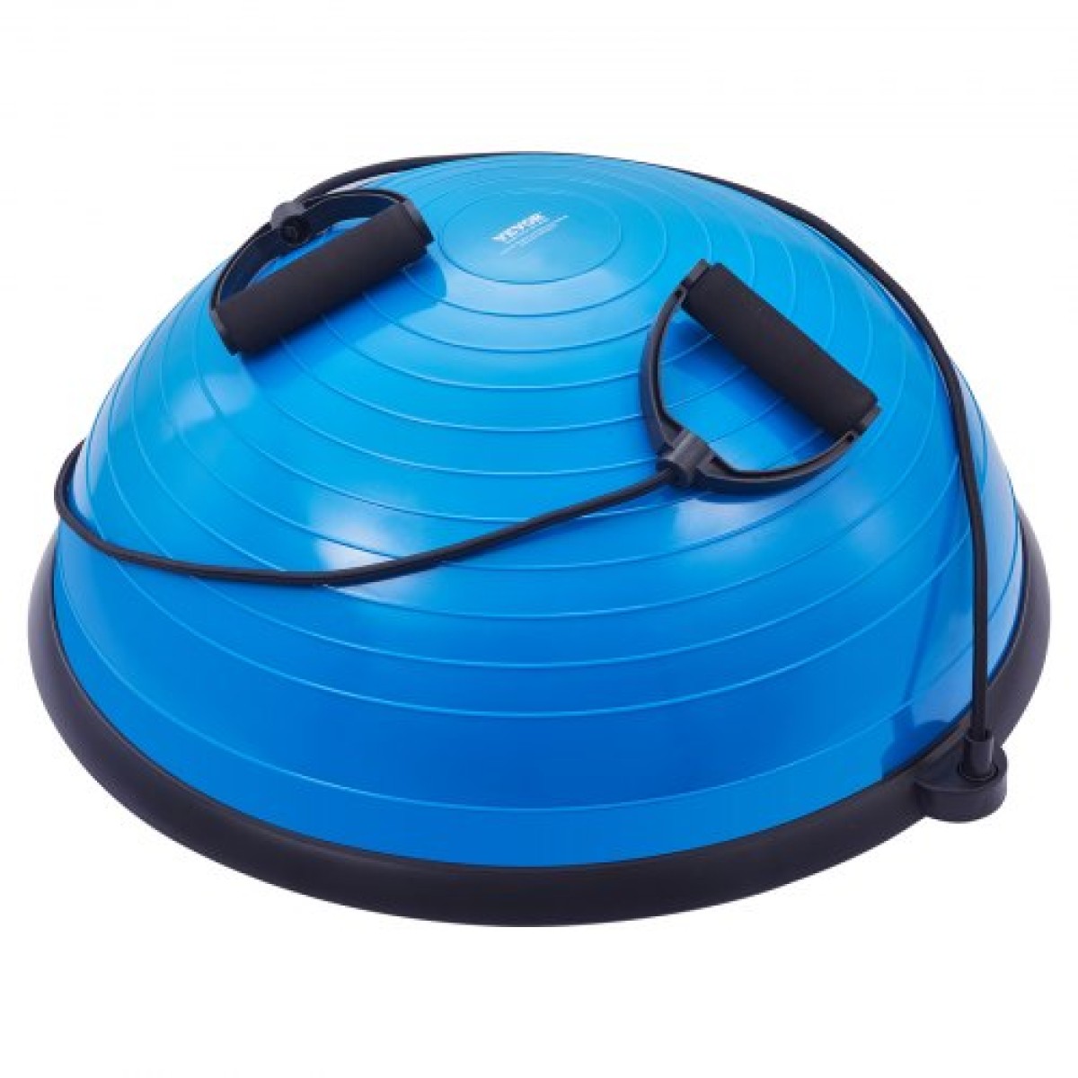 VEVOR Half Exercise Ball Trainer, 23 ιντσών Balance Ball Trainer, 660lbs Capacity Stability Ball, Yoga Ball with Resistance Bands & Foot Pump, Strength Fitness Ball for Home Gym, Full Body Workout, Μπλε