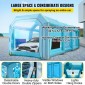 Φουσκωτός θάλαμος βαφής VEVOR, 39,4x16,4x13,1 ft Θάλαμος ψεκασμού, με 2 ισχυρούς φυσητήρες, φουσκωτός θάλαμος ψεκασμού με σύστημα φίλτρου αέρα, θάλαμος βαφής αυτοκινήτου για σταθμό εργασίας σκηνής στάθμευσης αυτοκινήτων, μπλε