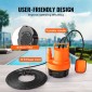 VEVOR Submersible Utility Pump Pump Pump Pump 320W 1585 GPH/6002 LPH 23 ft/7 m Head Water Pump