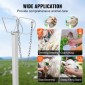 Βάση VEVOR Goat & Sheep, 47x23 ιντσών Livestock Stand, Μεταλλική βάση για άρμεγμα και κούρεμα ζώων 21" έως 33" Ρυθμιζόμενο ύψος, με κεφαλή και βρόχο μύτης, βάρος φόρτωσης 500lbs, λευκό