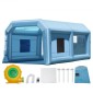 Φουσκωτός θάλαμος βαφής VEVOR, 21 x 13,5 x 9,8 ft/6,4 x 4,1 x 3 m Φουσκωτός θάλαμος ψεκασμού, με ισχυρό ανεμιστήρα και σύστημα φίλτρου αέρα 1100 W, φορητός θάλαμος βαφής αυτοκινήτου για μεσαίου μεγέθους οχήματα, βαφή μεγάλων επίπλων