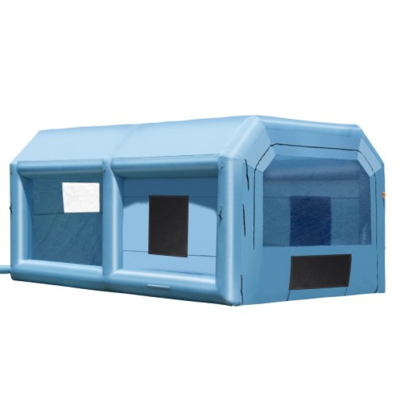 Φουσκωτός θάλαμος βαφής VEVOR, 21 x 13,5 x 9,8 ft/6,4 x 4,1 x 3 m Φουσκωτός θάλαμος ψεκασμού, με ισχυρό ανεμιστήρα και σύστημα φίλτρου αέρα 1100 W, φορητός θάλαμος βαφής αυτοκινήτου για μεσαίου μεγέθους οχήματα, βαφή μεγάλων επίπλων