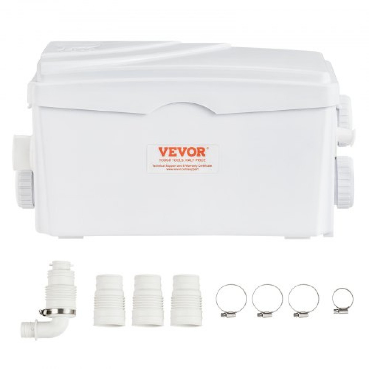 VEVOR Macerator Pump, 350W, 6000 L/h Flow, 23 ft/7 m Head, Macerator Pump Card Supply with 3 Introps Water for Underground, Κουζίνα, Νεροχύτη, Ντους, Μπανιέρα, Μηχάνημα Απόρριψης Λυμάτων Πλυντηρίου