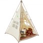 VEVOR Παιδική σκηνή παιχνιδιού, σκηνή Teepee για παιδιά 1-5 ετών, Πτυσσόμενη σκηνή για νήπια με χαλάκι και τσάντα μεταφοράς, σκηνή για παιδιά με παράθυρα για εσωτερικούς και εξωτερικούς χώρους, Παιδική σκηνή για αγόρια και κορίτσια, μπεζ