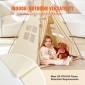 VEVOR Παιδική σκηνή παιχνιδιού, σκηνή Teepee για παιδιά 1-5 ετών, Πτυσσόμενη σκηνή για νήπια με χαλάκι και τσάντα μεταφοράς, σκηνή για παιδιά με παράθυρα για εσωτερικούς και εξωτερικούς χώρους, Παιδική σκηνή για αγόρια και κορίτσια, μπεζ