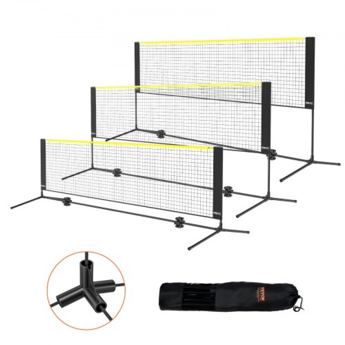 VEVOR 10ft Σετ Διχτυού Μπάντμιντον Φορητό Φορητό Δίχτυ τένις Βόλεϊ Pickleball