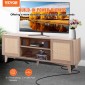 Βάση τηλεόρασης VEVOR Rattan 191 εκ. Τηλεόραση Boho Ντουλάπα TV Ντουλάπι τηλεόρασης Δρυ