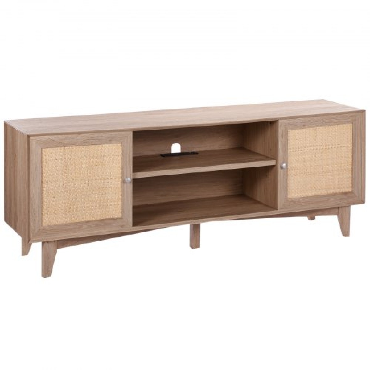 Βάση τηλεόρασης VEVOR Rattan 191 εκ. Τηλεόραση Boho Ντουλάπα TV Ντουλάπι τηλεόρασης Δρυ