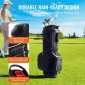 Τσάντα VEVOR Golf Cart with 14 Way Organizer Divider Top, 35” 11 τσέπες Premium Cart Bag με βάση, ανθεκτικές τσάντες γκολφ με λαβές & κάλυμμα σκόνης & αποσπώμενο διπλό λουρί για άνδρες και γυναίκες, μαύρο λευκό