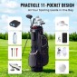 Τσάντα VEVOR Golf Cart with 14 Way Organizer Divider Top, 35” 11 τσέπες Premium Cart Bag με βάση, ανθεκτικές τσάντες γκολφ με λαβές & κάλυμμα σκόνης & αποσπώμενο διπλό λουρί για άνδρες και γυναίκες, μαύρο λευκό