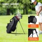 Τσάντα VEVOR Golf Cart with 14 Way Organizer Divider Top, 35” 11 τσέπες Premium Cart Bag με βάση, ανθεκτικές τσάντες γκολφ με λαβές & κάλυμμα σκόνης & αποσπώμενο διπλό λουρί για άνδρες και γυναίκες, μαύρο λευκό