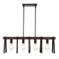 VEVOR 4-Light Kitchen Island κρεμαστά φωτιστικά, 60W, Ρυθμιζόμενο φωτιστικό τραπεζαρίας με 2 x 6" και 6 x 12" ράβδους, βιομηχανικός μεταλλικός σκελετός Farmhouse Linear Chandeliers Lighting for Dining Room, E27