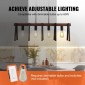VEVOR 4-Light Kitchen Island κρεμαστά φωτιστικά, 60W, Ρυθμιζόμενο φωτιστικό τραπεζαρίας με 2 x 6" και 6 x 12" ράβδους, βιομηχανικός μεταλλικός σκελετός Farmhouse Linear Chandeliers Lighting for Dining Room, E27