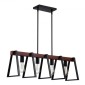 VEVOR 4-Light Kitchen Island κρεμαστά φωτιστικά, 60W, Ρυθμιζόμενο φωτιστικό τραπεζαρίας με 2 x 6" και 6 x 12" ράβδους, βιομηχανικός μεταλλικός σκελετός Farmhouse Linear Chandeliers Lighting for Dining Room, E27