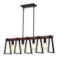 VEVOR 4-Light Kitchen Island κρεμαστά φωτιστικά, 60W, Ρυθμιζόμενο φωτιστικό τραπεζαρίας με 2 x 6" και 6 x 12" ράβδους, βιομηχανικός μεταλλικός σκελετός Farmhouse Linear Chandeliers Lighting for Dining Room, E27