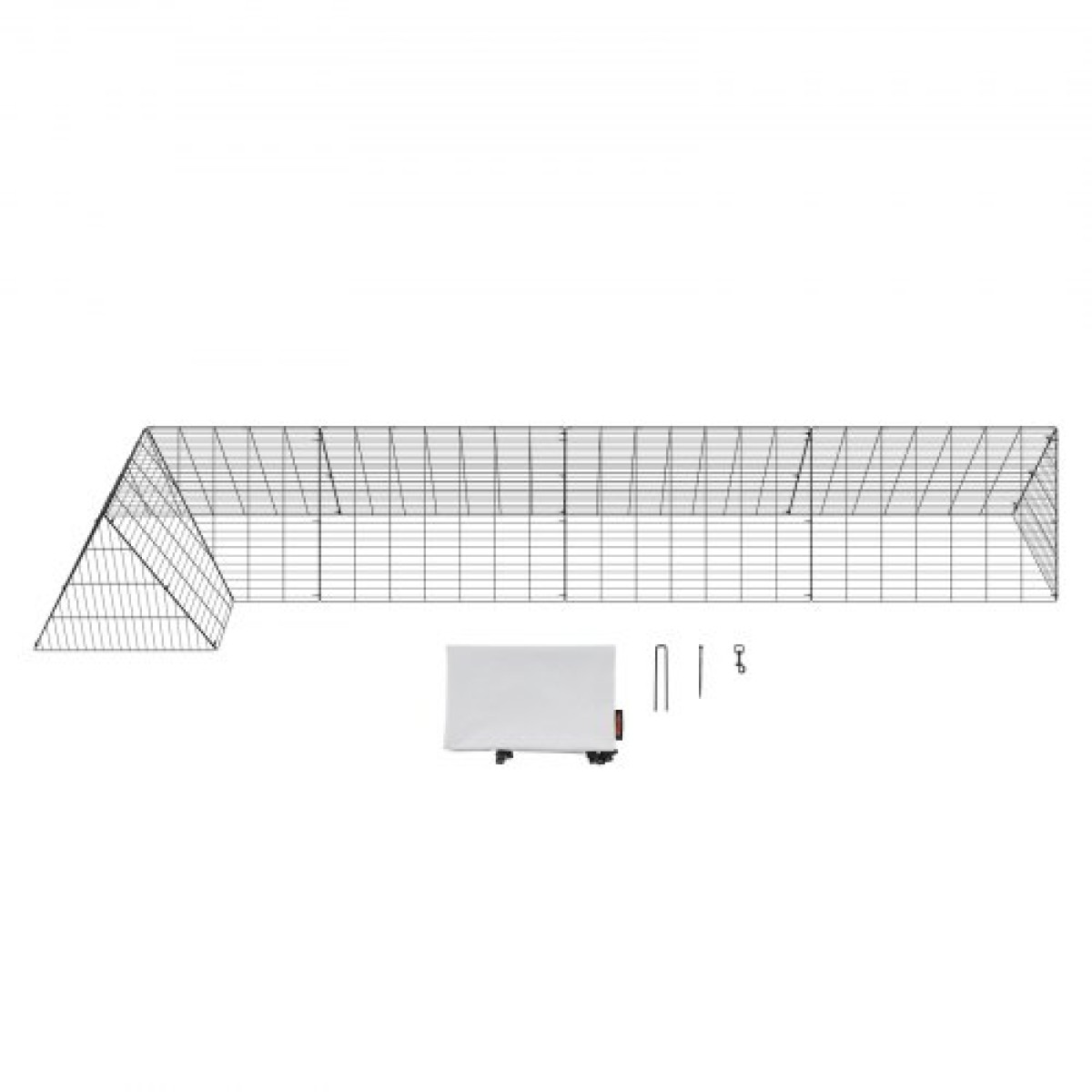 VEVOR Chicken Tunnels, 157,5 x 39,4 x 24,2 ίντσες (ΜxΠxΥ) Σήραγγες κοτόπουλου για αυλή, φορητές σήραγγες κοτόπουλου για εξωτερικό με γωνιακό πλαίσιο, κοτέτσι, κατάλληλο για κοτόπουλα, πάπιες, κουνέλια