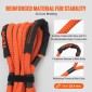 VEVOR 1" (2,54 cm) x 20'/6,1 m Kinetic Recovery Tow Rope 38.000 lbs/17.237,5 kg, Heavy-Duty Off Road Snatch Strap, Extreme Duty 30% Elasticity Energy Snatch Strap for Jeep Car SuV Truck ATV