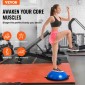 VEVOR Half Exercise Ball Trainer, 26 ιντσών Balance Ball Trainer, 1500lbs Capacity Stability Ball, Yoga Ball with Resistance Bands & Foot Pump, Strength Fitness Ball for Home Gym Workout Full Body, Μπλε