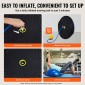 VEVOR Half Exercise Ball Trainer, 26 ιντσών Balance Ball Trainer, 1500lbs Capacity Stability Ball, Yoga Ball with Resistance Bands & Foot Pump, Strength Fitness Ball for Home Gym Workout Full Body, Μπλε