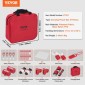 VEVOR Electrical Lockout Tagout Kit, 47 PCS Safety Loto Kit Περιλαμβάνει λουκέτα, λαβές, ετικέτες, νάιλον δεσίματα, κλείδωμα βυσμάτων, κλείδωμα διακόπτη κυκλώματος και τσάντα μεταφοράς, για βιομηχανική, ηλεκτρική ενέργεια