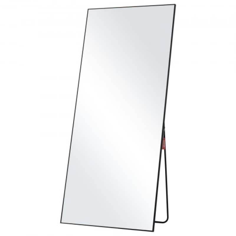 Ολόσωμος καθρέφτης VEVOR, 71" x 31", Εξαιρετικά μεγάλος όρθιος κρεμαστός ή κεκλιμένος ορθογώνιος καθρέφτης δαπέδου με σκελετό από κράμα αλουμινίου, ολόσωμος καθρέφτης για κρεβατοκάμαρα σαλονιού, μαύρος
