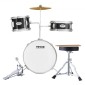 VEVOR Kids Drum Set, 3-Pece, 14 in Beginner Drum set with Adjustable Throne Cymbal Pedal Two Pair of Drumsticks, 8" Tom Drum 10" Snare Drum 14" Bass Drum, Starter Drum Kit for Child Kids, Μαύρο