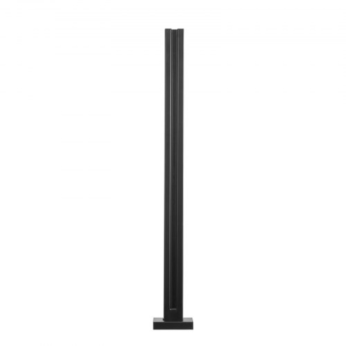 Σφιγκτήρας VEVOR Glass, 35,83" Στήριγμα κιγκλίδωμα από γυαλί ύψους για 0,39" -0,47" Πάχος σκληρυμένο γυαλί, 304 ανοξείδωτο ατσάλι Σφιγκτήρας τοποθέτησης, γυάλινο στήριγμα ραφιού για μπαλκόνι, κήπο, κατάστρωμα, σκάλα, μαύρο