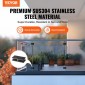 Σφιγκτήρας VEVOR Glass, 4 ΤΕΜ Ορθογώνιο γυάλινο στήριγμα κιγκλιδώματος για 0,31 "-0,47" σκληρυμένο γυαλί, 304 ανοξείδωτο γυαλί Σφιγκτήρας τοποθέτησης, 0,2" Στήριγμα ραφιού από γυαλί πάχους για μπαλκόνι, κήπο, πισίνα, σκάλα