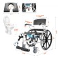 Αναπηρική καρέκλα ντους VEVOR 17,5 ιντσών/44,5 cm Aloy Commode Αναπηρική καρέκλα μπάνιου για άτομα με ειδικές ανάγκες