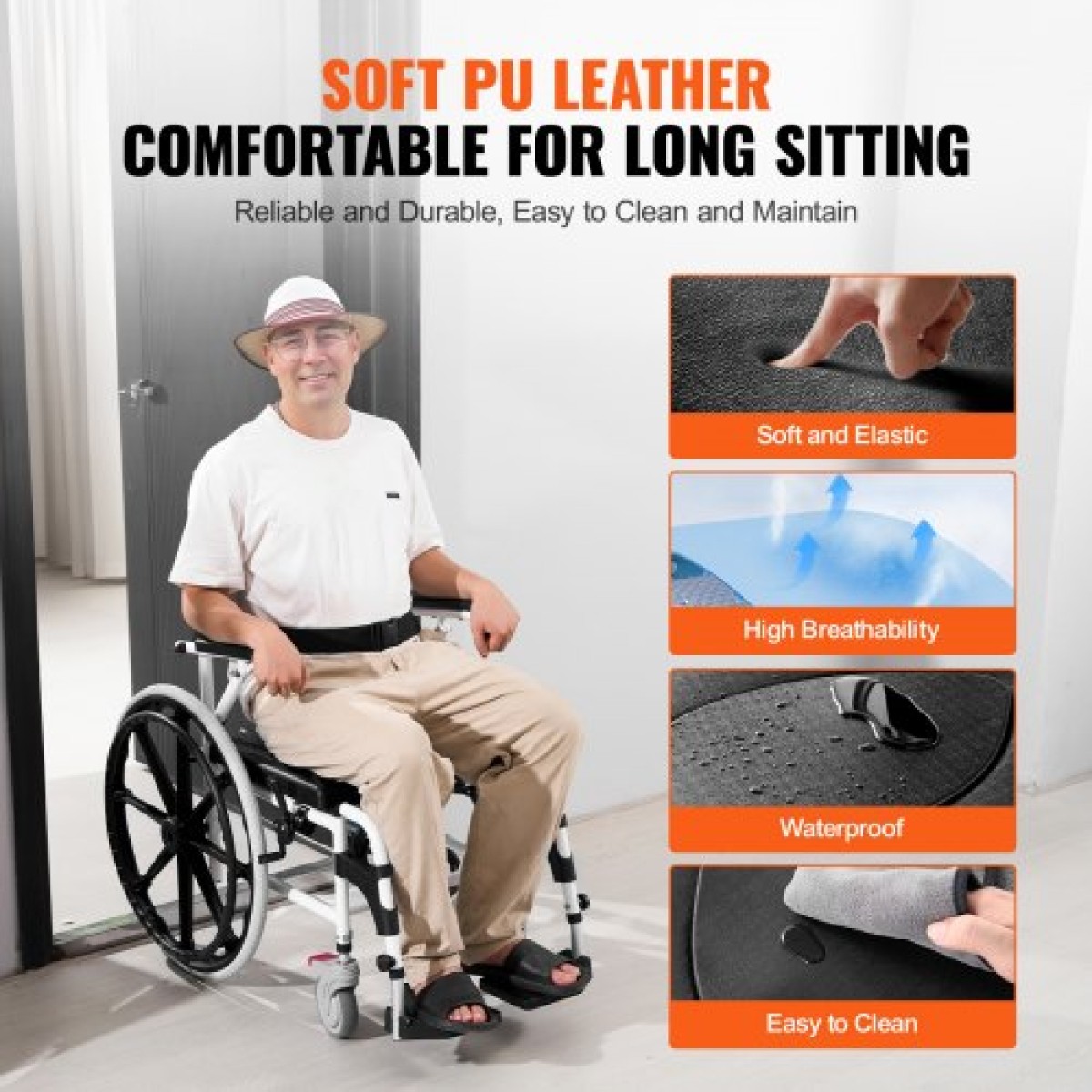 Αναπηρική καρέκλα ντους VEVOR 17,5 ιντσών/44,5 cm Aloy Commode Αναπηρική καρέκλα μπάνιου για άτομα με ειδικές ανάγκες
