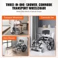 Αναπηρική καρέκλα ντους VEVOR 17,5 ιντσών/44,5 cm Aloy Commode Αναπηρική καρέκλα μπάνιου για άτομα με ειδικές ανάγκες