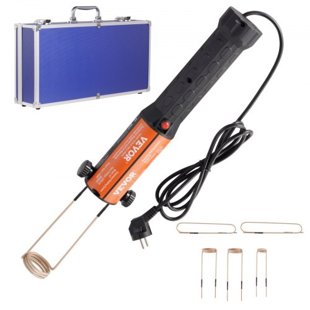 VEVOR Magnetic Induction Heater Kit, 1000w 220V φορητός επαγωγικός θερμαντήρας χειρός με πηνία 10 τμχ, αφαίρεση μπουλονιών θερμαντήρα χωρίς φλόγα με φως Led, κατάλληλος για αφαίρεση σκουριασμένων μπουλονιών και παξιμαδιών