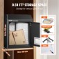 VEVOR Through The Door Key Drop Box, Heavy Duty Steel Through the Door Mailbox with 12" Combination Lock, Mail Drop Box, Μαύρο