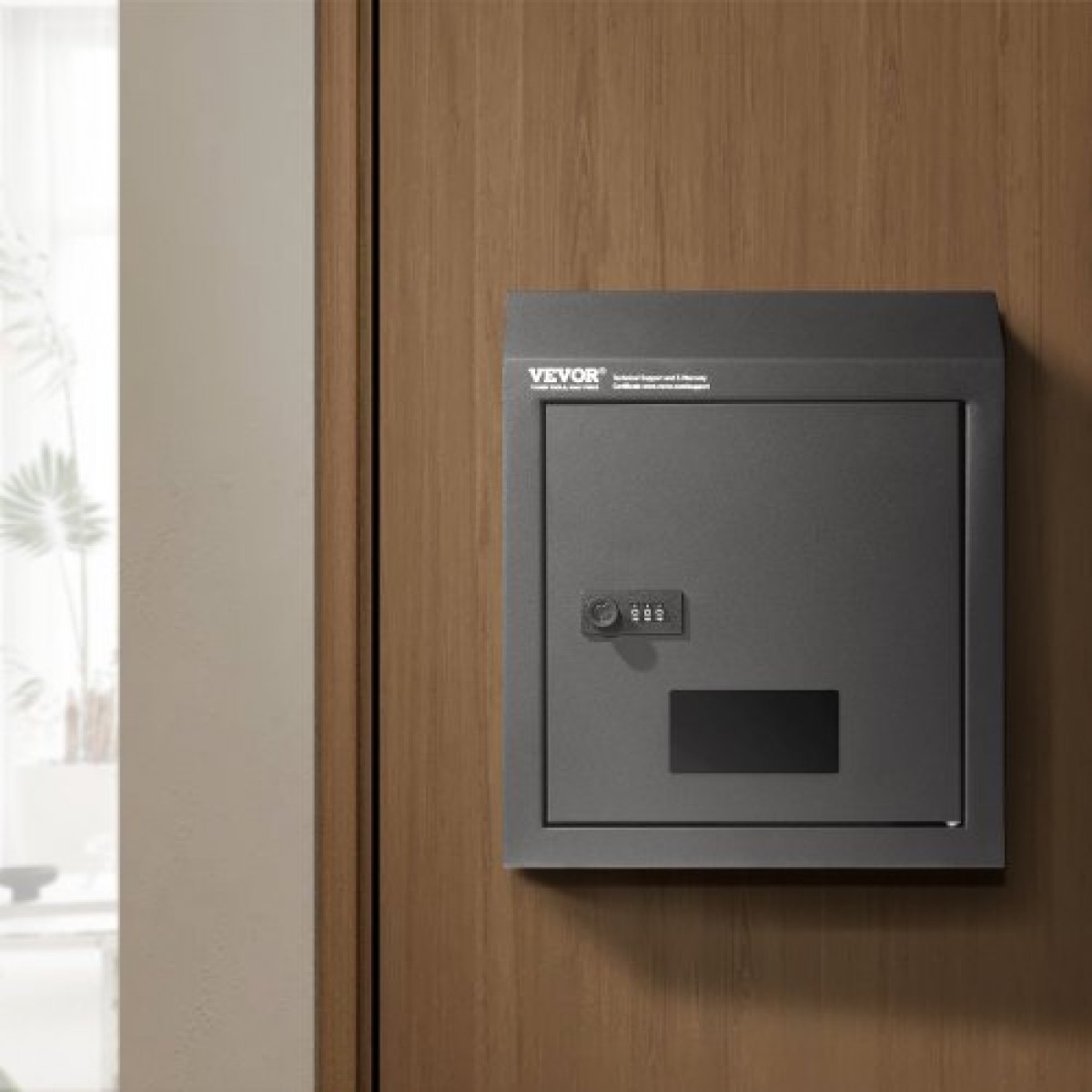 VEVOR Through The Door Key Drop Box, Heavy Duty Steel Through the Door Mailbox with 12" Combination Lock, Mail Drop Box, Μαύρο