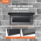 VEVOR Through The Wall Drop Box 31,8x16x42,9 cm Γραμματοκιβώτιο με Κλειδαριά Κωδικού Μαύρο