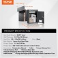 VEVOR Through The Wall Drop Box 31,8x16x42,9 cm Γραμματοκιβώτιο με Κλειδαριά Κωδικού Μαύρο