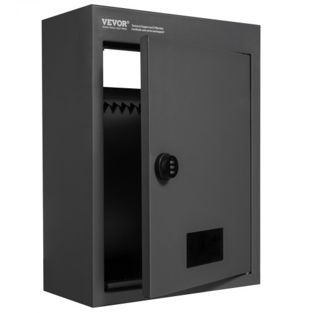 VEVOR Through The Wall Drop Box 31,8x16x42,9 cm Γραμματοκιβώτιο με Κλειδαριά Κωδικού Μαύρο