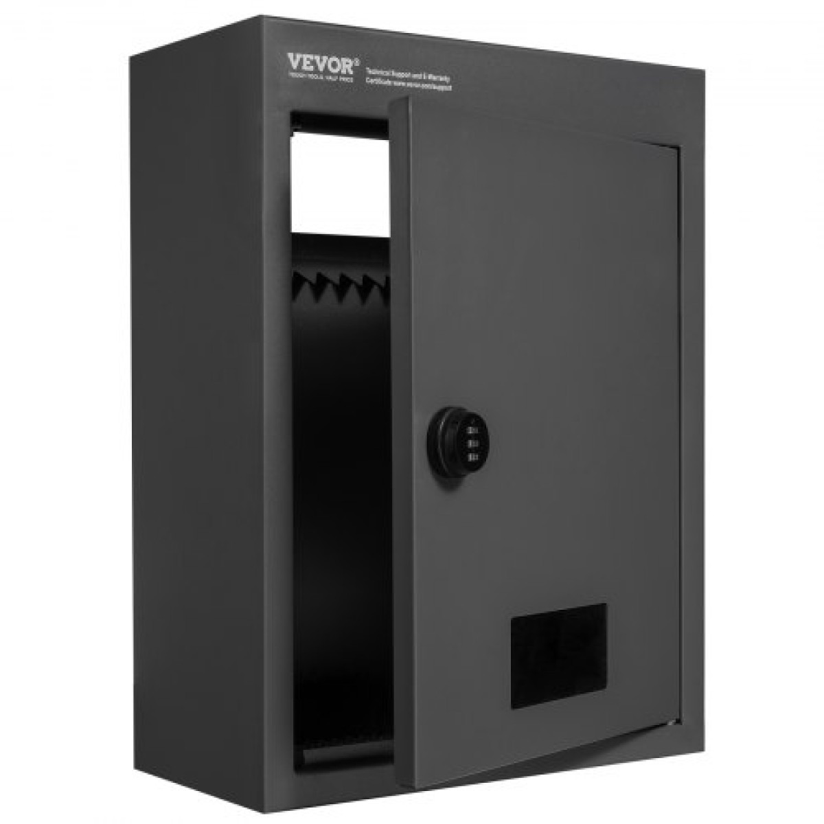 VEVOR Through The Wall Drop Box 31,8x16x42,9 cm Γραμματοκιβώτιο με Κλειδαριά Κωδικού Μαύρο