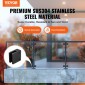 VEVOR Glass Clamp 40 PCS Τετράγωνο στήριγμα κιγκλιδώματος για 0,31"-0,47" (0,8-1,2 cm) Γυάλινο μαύρο