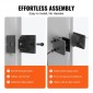 VEVOR Glass Clamp 40 PCS Τετράγωνο στήριγμα κιγκλιδώματος για 0,31"-0,47" (0,8-1,2 cm) Γυάλινο μαύρο