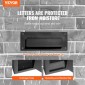 VEVOR Through The Wall Drop Box, Heavy Duty Steel Through the Wall Mailbox with 2,8-7,9" 13" Combination Lock, 13x7x17" Mail Drop Box, Μαύρο